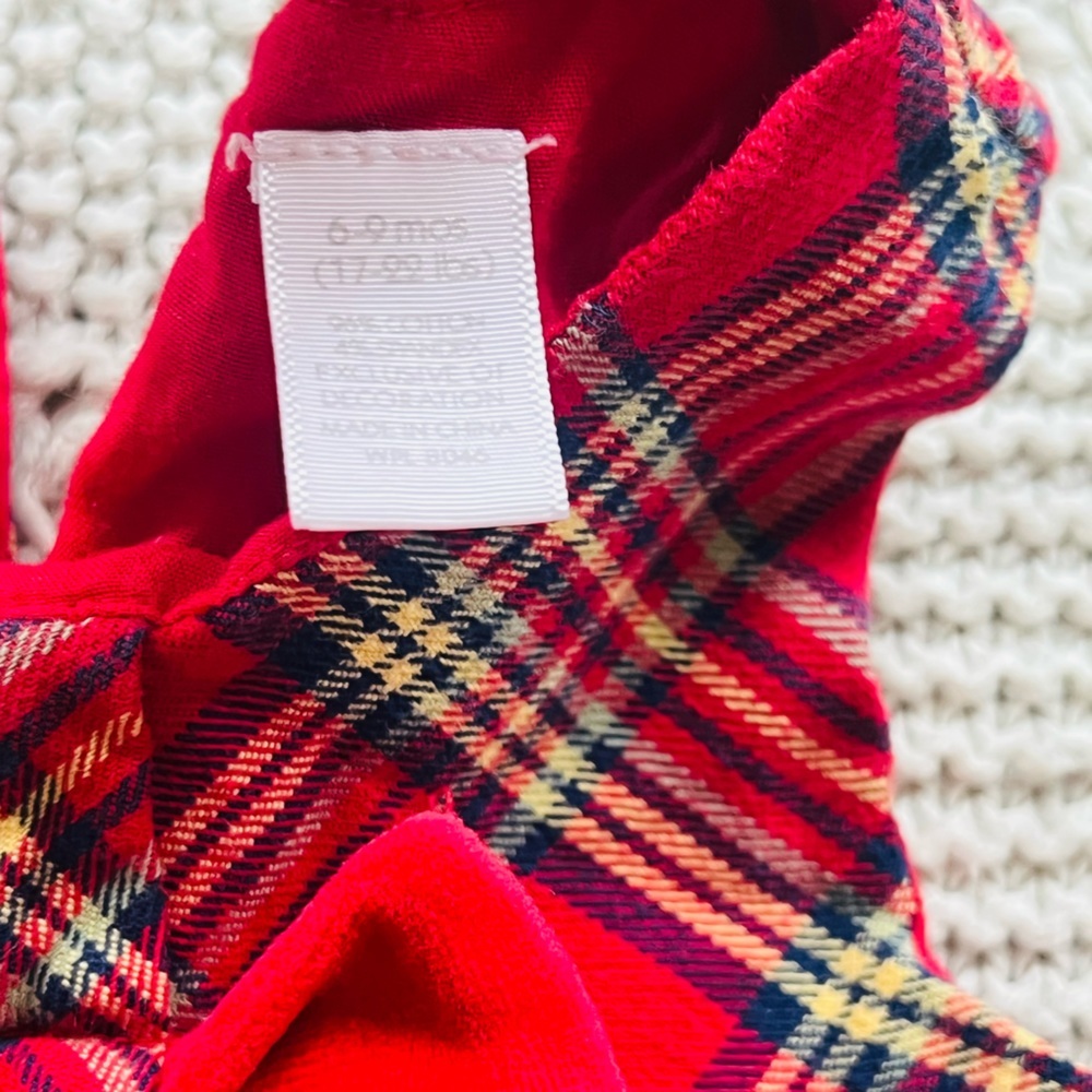 Beautiful 6-9 month plaid holiday dress. - Picture 2 of 4